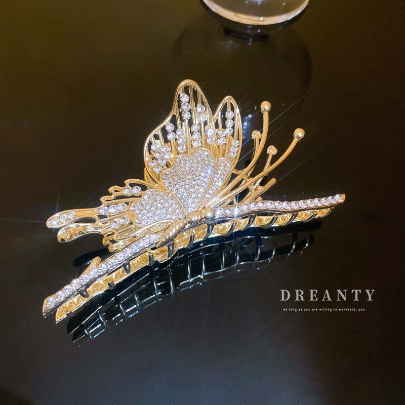 Kẹp Tóc Hình Bướm Đính Đá Phong Cách Hàn Quốc Thời Trang