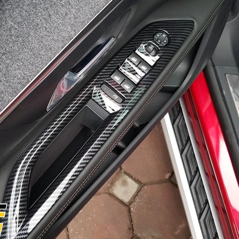 Ốp nội thất Carbon xe Peugeot 3008, 5008 - 5 Chi tiết vân cacbon cao cấp