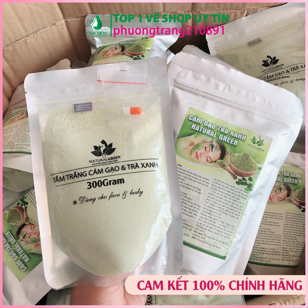 Gói 300gr tắm trắng cám gạo trà xanh,đắp mặt dưỡng da dùng cả cho face & body