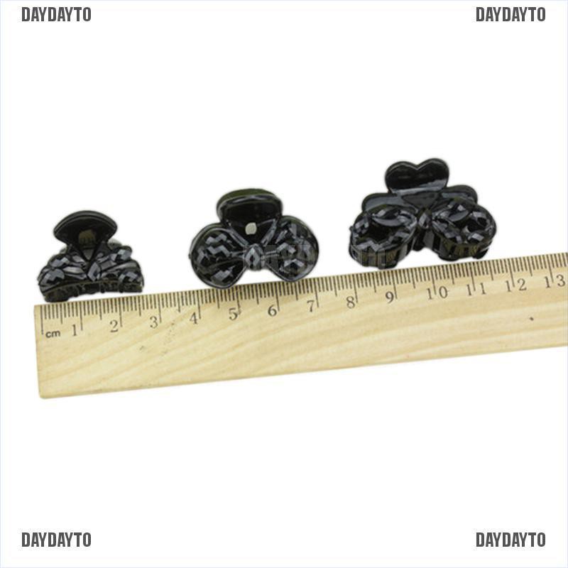 Set 10 Kẹp Tóc Càng Cua Nhỏ Bằng Nhựa Màu Đen Phổ Biến