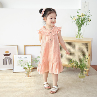 [25.6 GIẢM 40K ĐƠN 299K] Váy cho bé gái ILABY thiết kế đuôi cá cổ bèo điệu đà cho bé [10IG00460321]