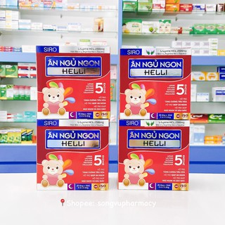 Siro ăn ngủ ngon Helli - Hỗ trợ tăng cường tiêu hóa, giúp bé ăn ngủ ngon sâu giấc (Hộp 20 ống)