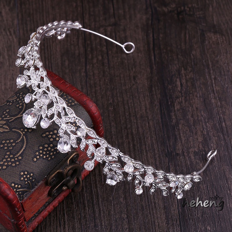 Băng Đô Cài Tóc Hình Chiếc Lá Đính Đá Thời Trang Cho Cô Dâu