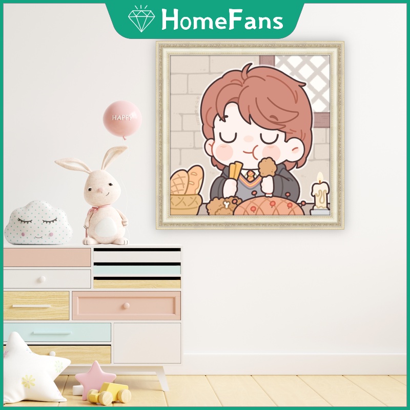 Tranh Đính Đá 5D Tự Làm Hình Hermione 30x30cm/40x40cm/50x50cm Trang Trí Nhà Cửa