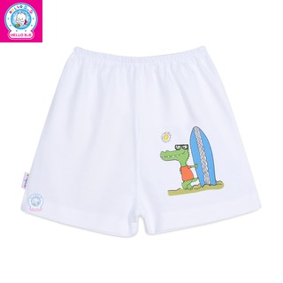 QL0128 Quần đùi cotton Hello BB - Hello B&B màu trắng
