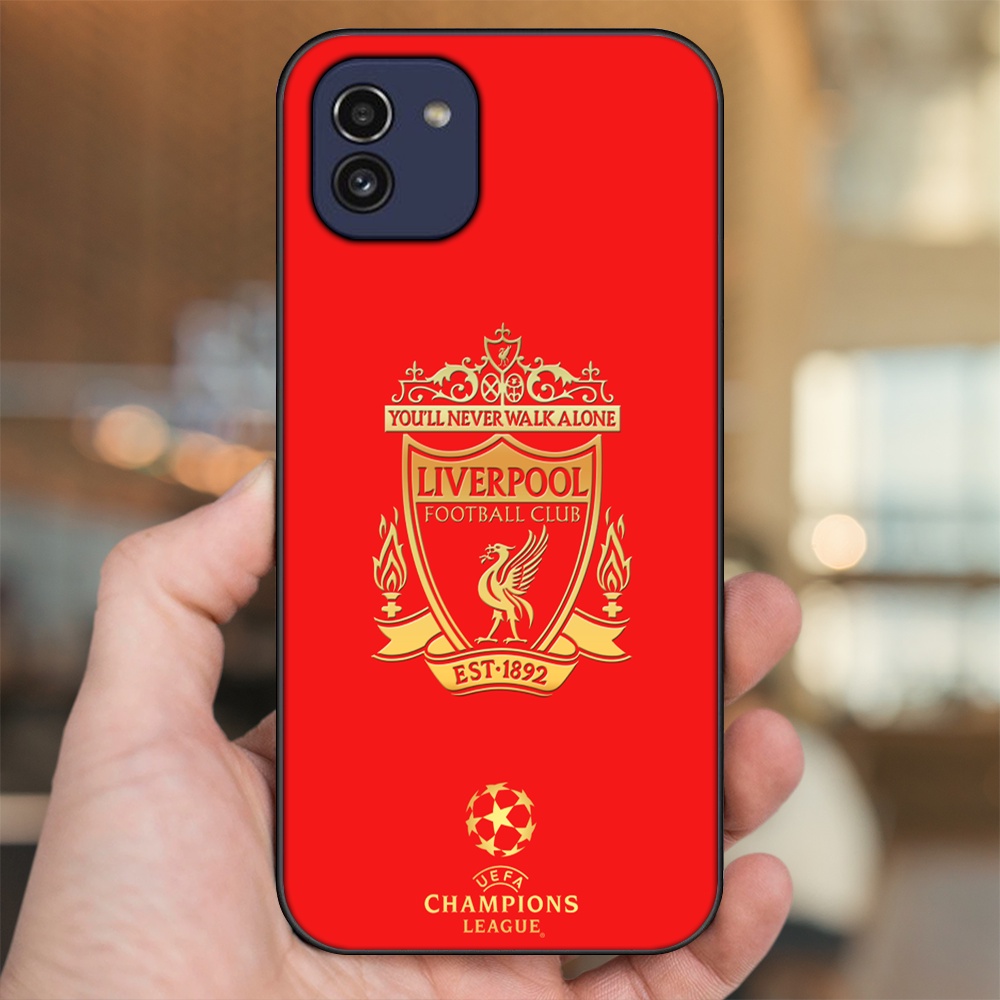 Ốp lưng Samsung A03 viền đen in hình Liverpool FC