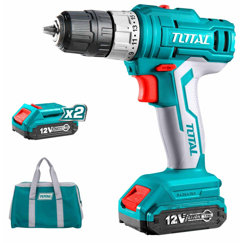 MÁY KHOAN PIN 12V TOTAL TDLI1222 [CHÍNH HÃNG] MÁY VẶN VÍT DÙNG PIN 12V TOTAL [RẺ]