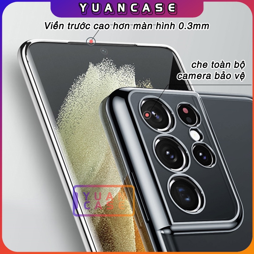 Ốp GOR dẻo trong che camera cho Samsung Galaxy S22 Ultra-S22+-S22 S21Ultra -S21Plus-S21FE-S21 siêu mõng - Hàng Nhập Khẩu