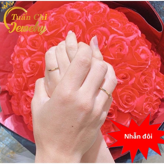 HÀNG CHUẨN Nhẫn #Lông_Voi Nhân Tạo, Nhỏ Xinh, May Mắn, Chung Thủy [ Nhẫn Đôi Nam Nữ ]