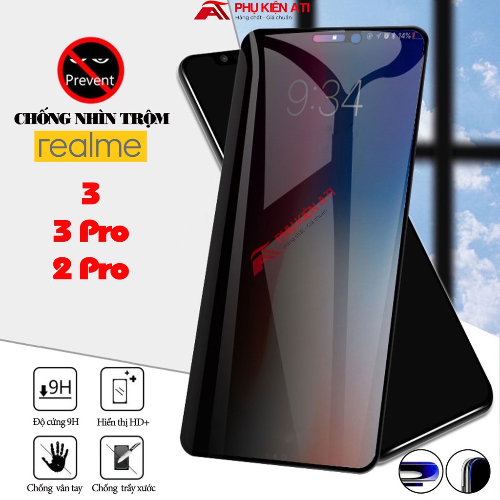 Kính cường lực Realme 3 Pro/ 2 Pro/ Realme 3 Chống nhìn trộm,Bảo vệ sự riêng tư-Dày dặn,cứng cáp,chống trầy