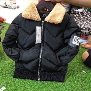 Áo phao cổ lông bé trai