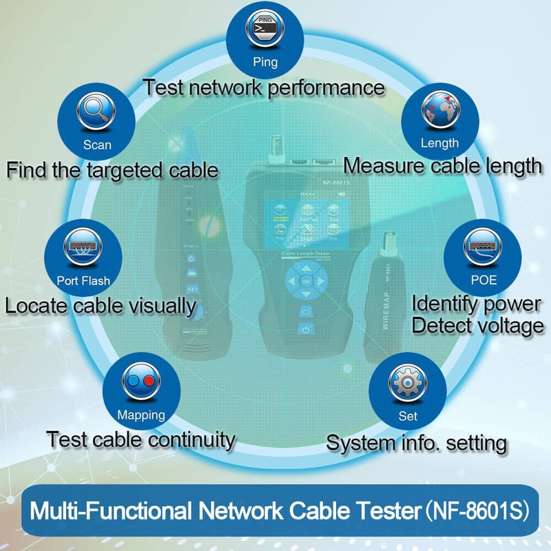 [Hàng Chính Hãng] Máy Test Cáp Mạng Hộp Test Mạng Noyafa Nf-8601S