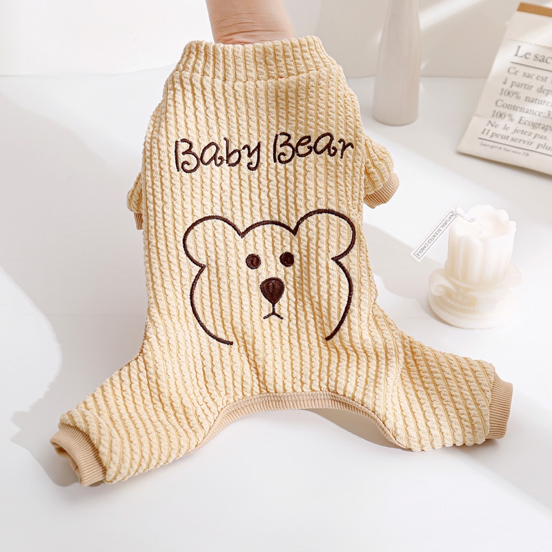 Áo Thun Cotton Lót Lông Cừu Giữ Ấm Mùa Thu Đông Cho Thú Cưng Teddy Bichon Pomeranian Yorkshire
