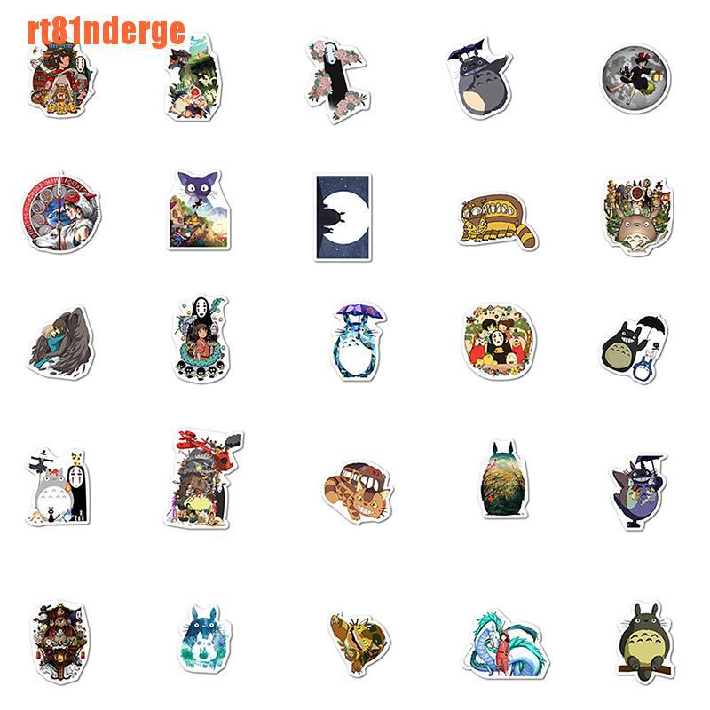 Set 100 Miếng Dán Trang Trí Laptop Hình Vô Diện Hoạt Hình Đáng Yêu