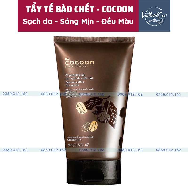 Tẩy Tế Bào Chết Da Mặt Cà Phê Cocoon 150ml.