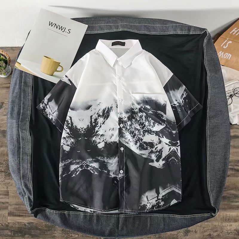Áo cặp in hình núi tuyết Nhật Bản, áo cặp đôi, có hàng tại Việt Nam (tặng kèm tất)