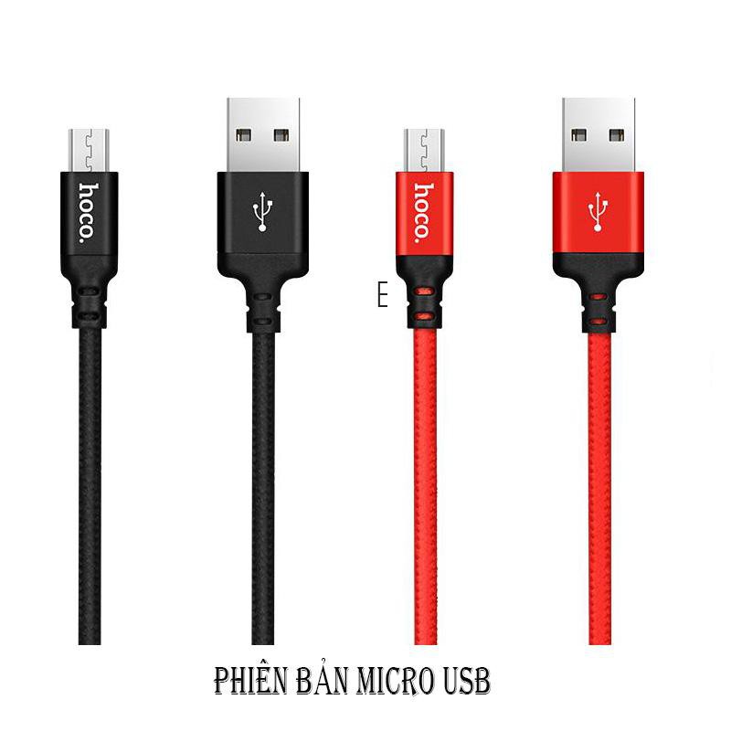 Dây cáp sạc nhanh Hoco X14 Lighting/Type C/Micro USB-Sạc Iphone/Ipad/Android/Android Micro-Chính hãng Hoco