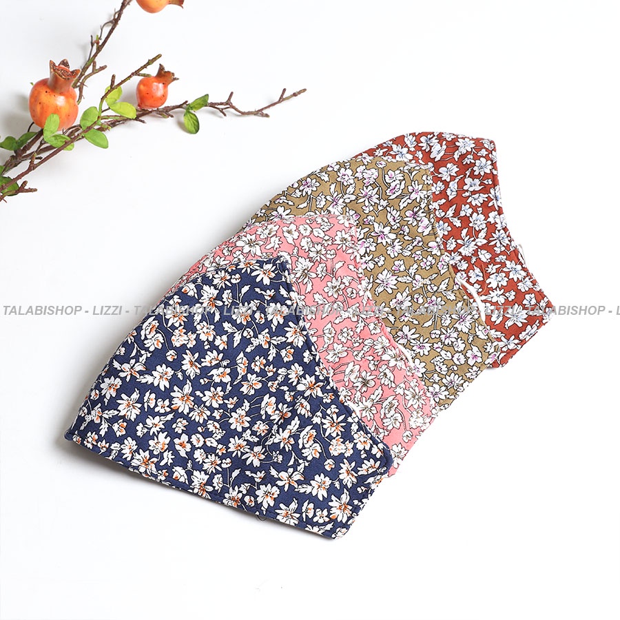 Khẩu trang vải 3D NHIỀU MẪU chất liệu dày dặn, kháng khuẩn chống bụi, họa tiết thời thương Lizzi Talabishop