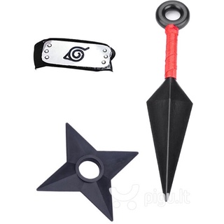 Bộ 3 sản phẩm Kunai,băng trán ,tiêu xoay Naruto cosplay hoá trang