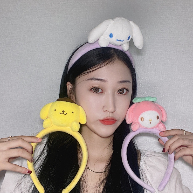 Băng Đô Cài Tóc Sanrio Bằng Vải Bông Phong Cách Hàn Quốc Dễ Thương Thời Trang Cho Nữ