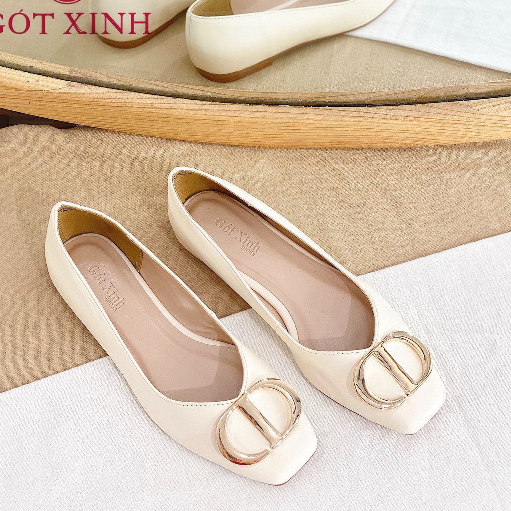 Giày búp bê GÓT XINH B1 da mờ đế bệt