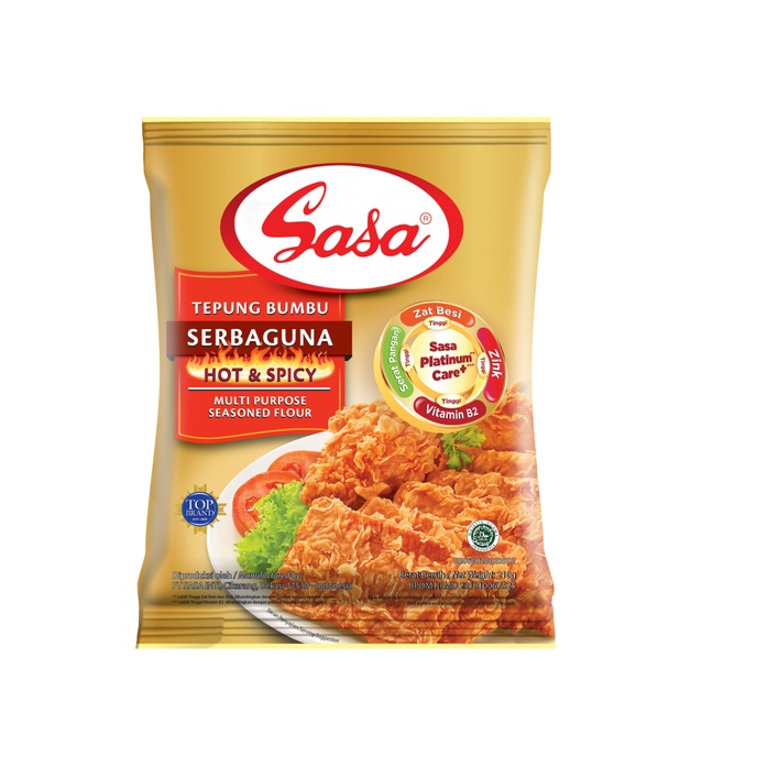 BỘT CHIÊN ĐA DỤNG VỊ CAY SASA 210G - NHẬP KHẨU INDONESIA