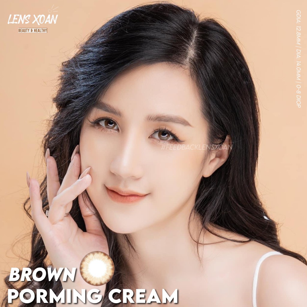 ÁP TRÒNG PORMING CREAM BROWN -OLENS ( LENS XOẮN)