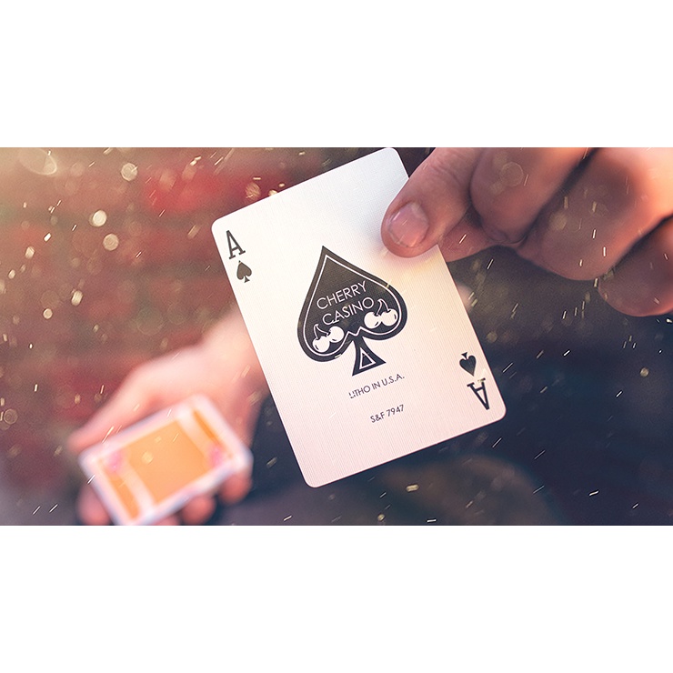 Bộ bài tây, bài ảo thuật Cherry Summerlin Sunset (Orange) Playing Cards - Bài Mỹ - Bài Chính Hãng
