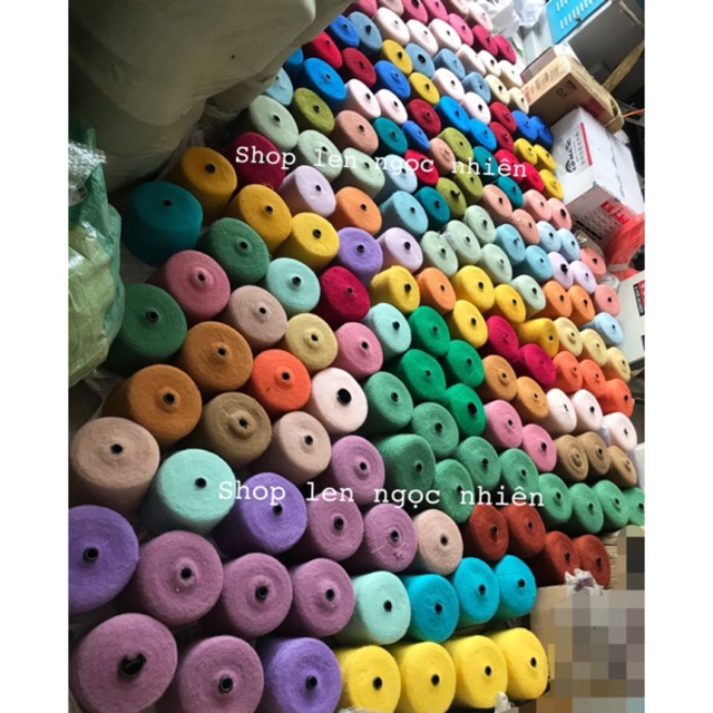 Cuộn len mohair 100gr- bảng màu 1 - siêu nhẹ , đan 1 áo chỉ 250-350gr tuỳ size