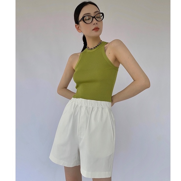 Áo cổ yếm mỏng co giãn thời trang mùa hè dành cho nữ