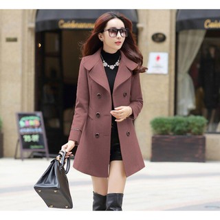 Áo khoác dạ phối nút cao cấp - msp400