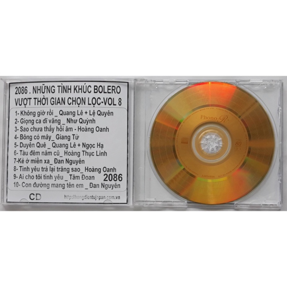 Bộ  4 CD Bolero Tình khúc vượt thời gian ( 2083 - 2086 ) âm thanh chất lượng cao