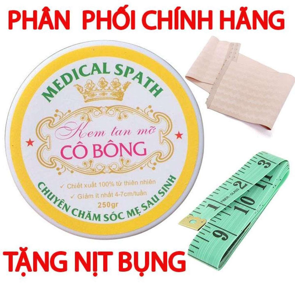 Kem tan mỡ bụng Cô Bông ( tặng kèm NỊT BỤNG và THƯỚC DÂY)