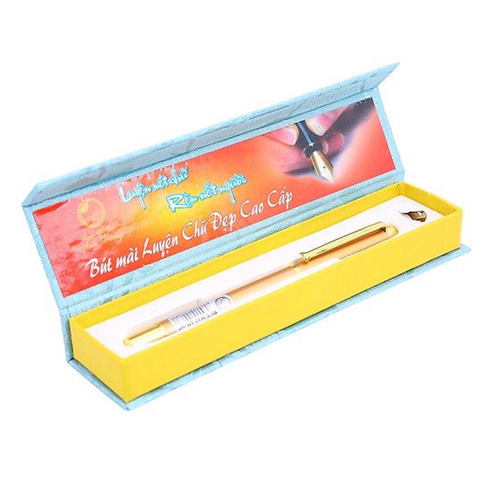 Bút máy/Bút mài Ánh Dương AD067 - DKVPP.Store ngòi mài vàng 24, Bút máy viết chữ đẹp nét thanh đậm