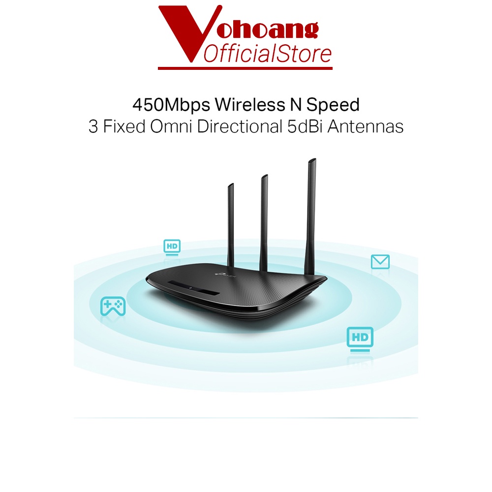 Router WiFi TPLINK TLWR940N Chuẩn N Tốc Độ 450Mbps