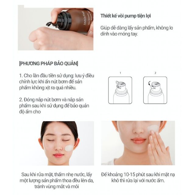 SIÊU MẶT NẠ DẠNG MOUSSE TỪ ĐÁ NÚI LỬA INNISFREE JEJU SUPER VOLCANIC CLAY MOUSSE MASK 100ML