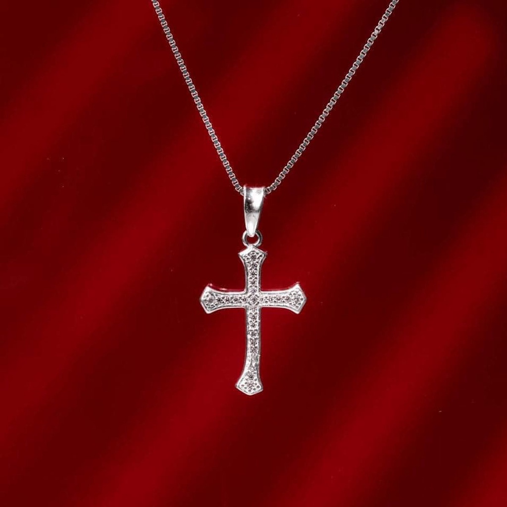 Dây chuyền bạc nữ mặt thánh giá PANSY - Vòng cổ thánh giá chuẩn bạc ta cao cấp