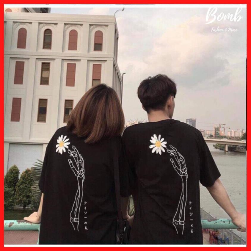 Áo phông tay lỡ nam nữ form rộng in hình hoa cúc cực yêu, áo thun nam nữ unisex dáng rộng tay lỡ hot hit cực ưu đãi Xịn