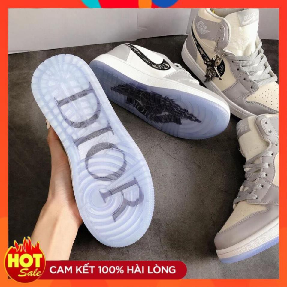[Full Box Bill ]Giày jd dior cổ cao + cổ thấp nam nữ màu xám bản cao cấp | BigBuy360 - bigbuy360.vn