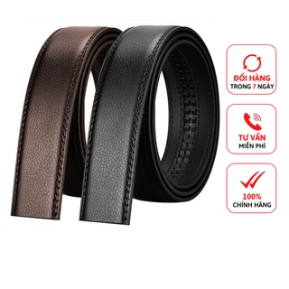 Dây thắt lưng nam da Pu hai màu đen và nâu dài 120cm
