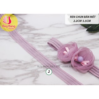 Băng đô ren chun BD00021/dây thun/chun co giãn dùng làm kẹp tóc, băng đô, bờm, phụ kiện may mặc