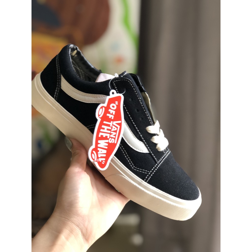 Giày thể thao Vans Vault vans đen nam nữ , giày buộc dây đen da lộn, giày học sinh by sannguyen