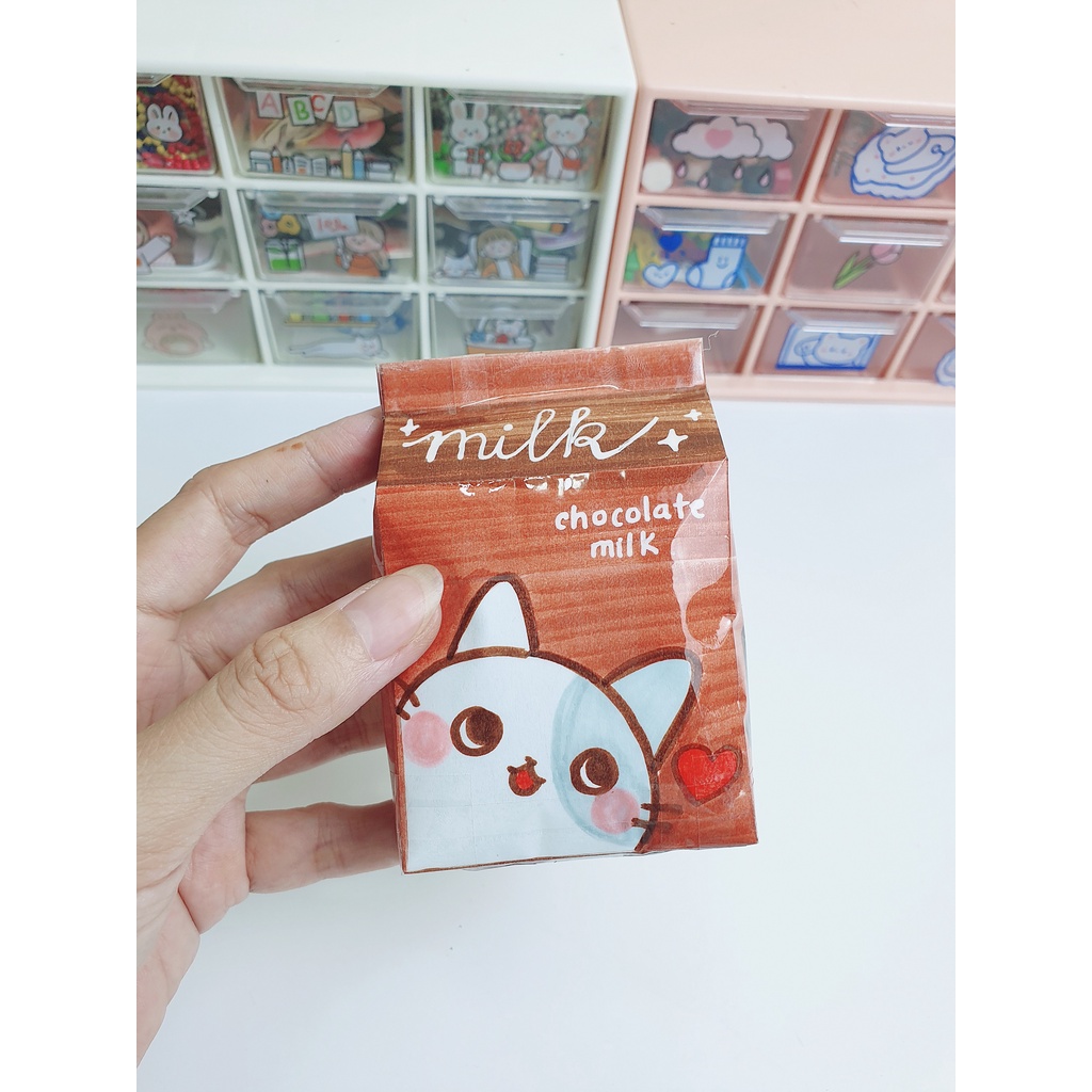 Squishy giấy handmade các mẫu tông màu Nâu hình dễ thương