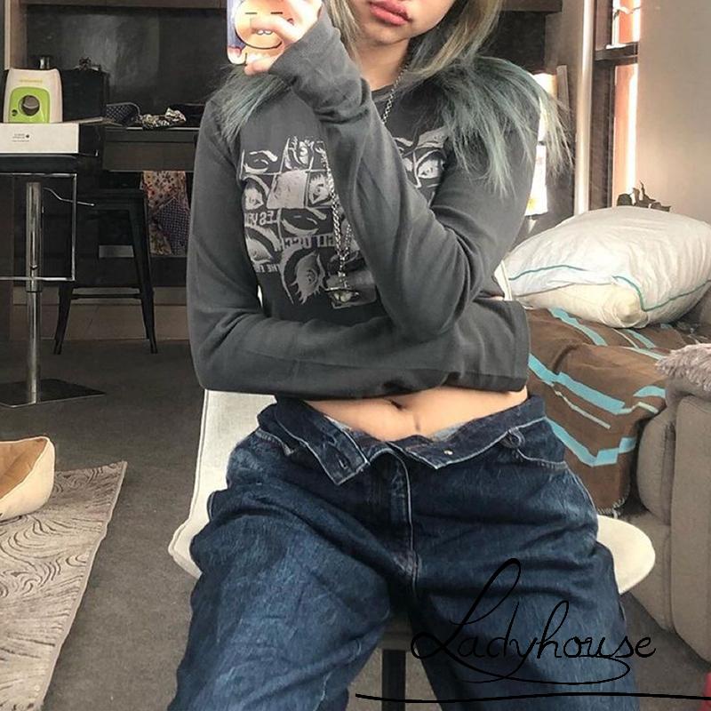 Áo Tay Dài Có Nút Cài In Họa Tiết Độc Đáo 3 Kích Thước Cho Nữ