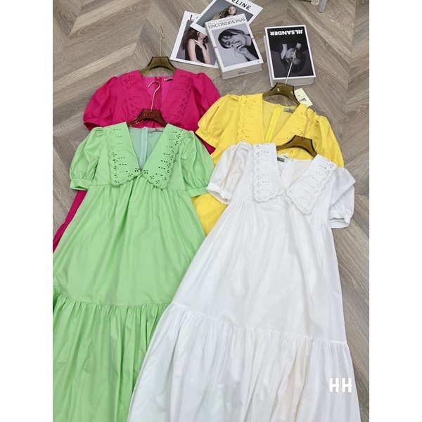 [Sẵn-Ảnh thật kèm feedback] Váy baby doll,váy maxi cổ sen dáng dài | BigBuy360 - bigbuy360.vn