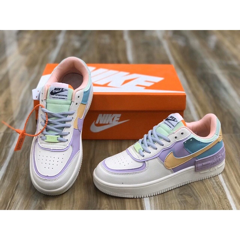 [🎁 FULL BOX] Giày ɴɪᴋᴇ Shadow, ɴɪᴋᴇ 7 màu, AF1 shadow 7 màu Nữ ❤️cầu vồng CỰC HOT 2021