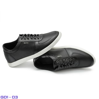 Giày da bò nguyên miếng SMARTMEN GD103 (Đen)