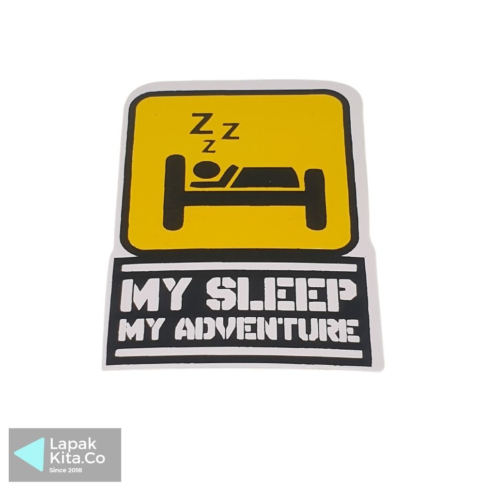 Miếng Dán Trang Trí Xe Hơi / Laptop / Xe Máy In Chữ My Sleep My Adventure Độc Đáo