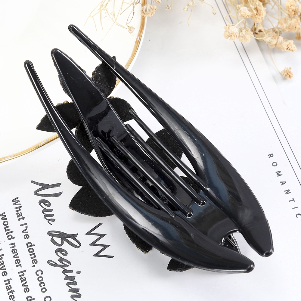 Kẹp tóc họa tiết hoa đính đá thời trang cho nữ