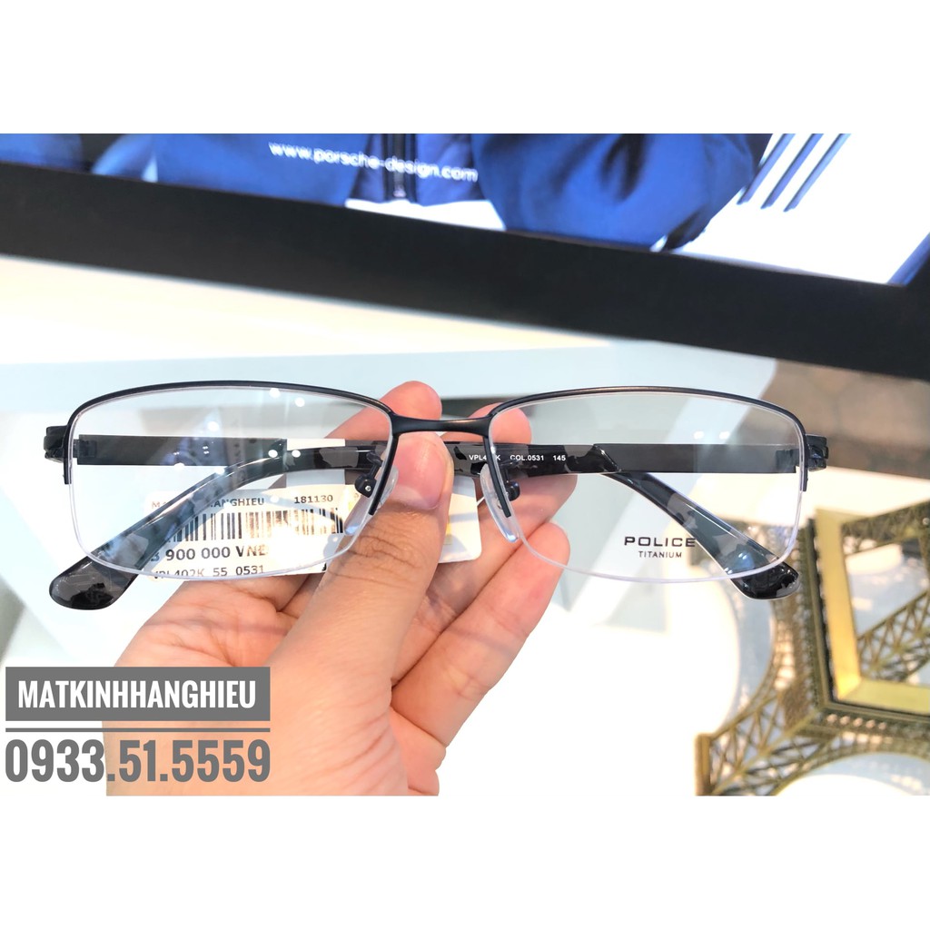 Gọng Kính Cận Thời Trang Chính Hãng POLICE VPL402K